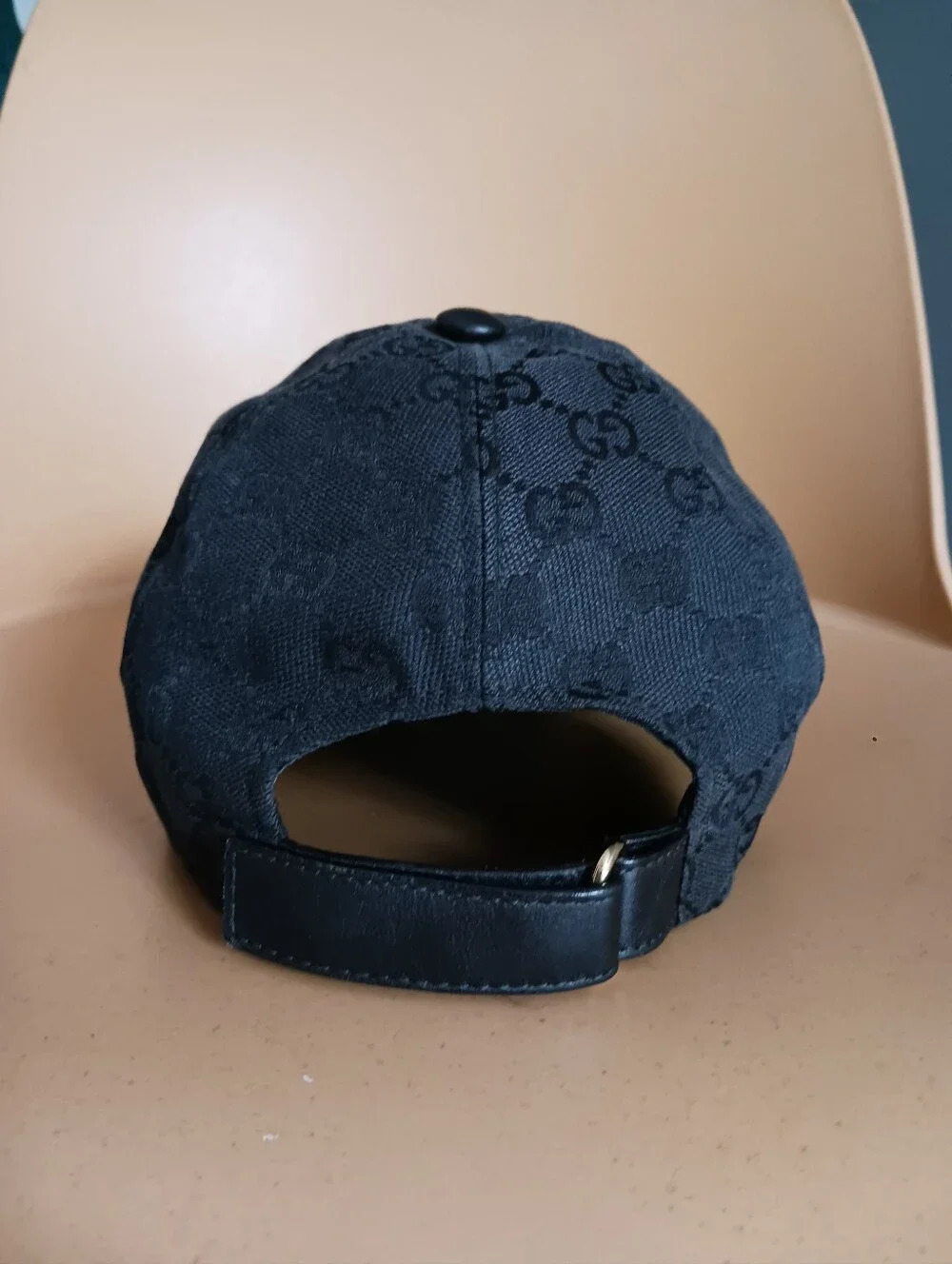 Gucci Monogram, Canvas Basball Hat With Web, One Size